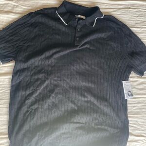 Sonoma Black Polo with White Contrast Piping